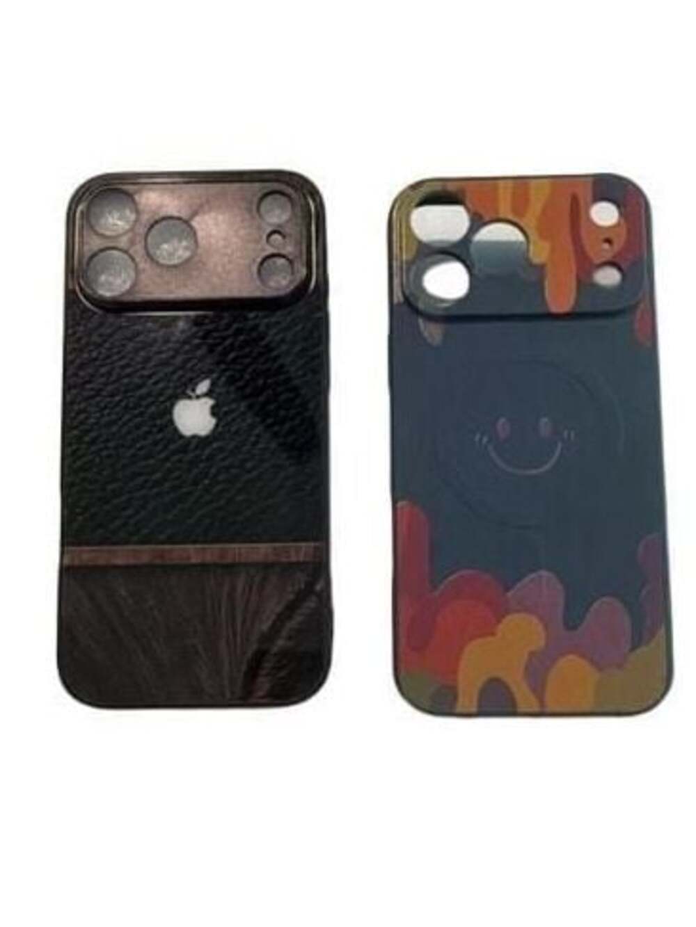 Set of 2 Designer-Style iPhone 17 Pro Max Protective Cases with Camera Lens Cove